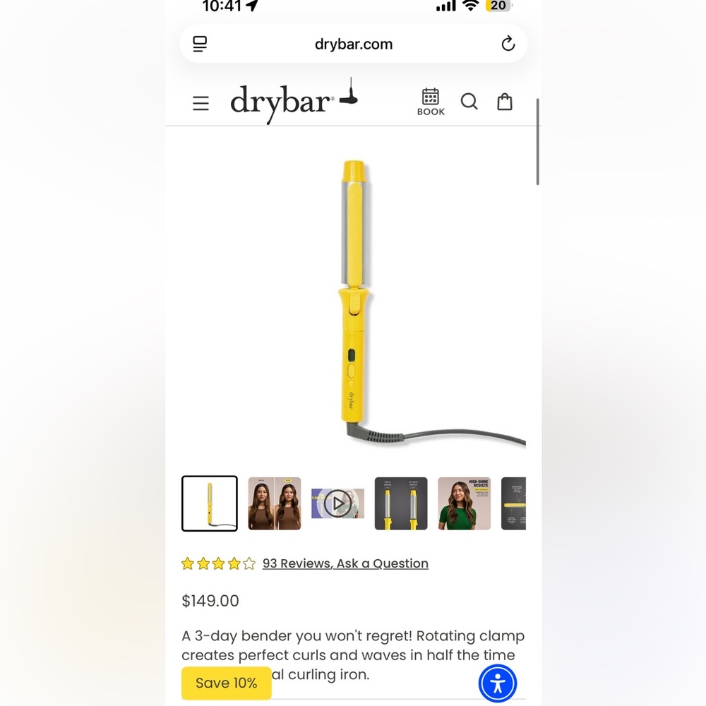 Drybar Curling Iron 3 day bender